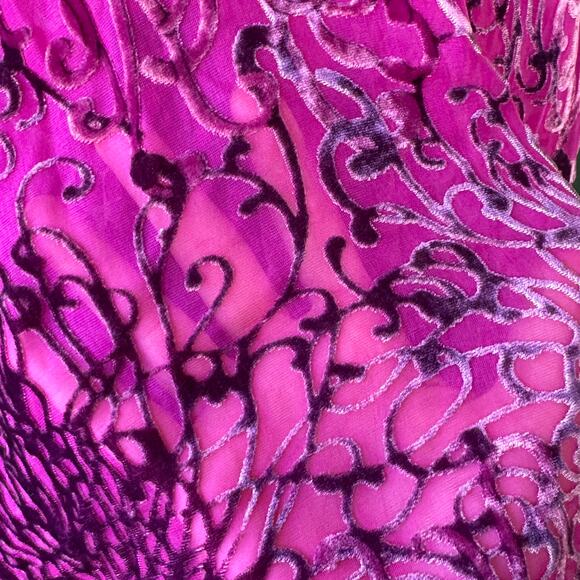 NWT 2OH Two Old Hippies Velvet Burnout Blouse S Boho Whimsigoth Fall Layering - Picture 4 of 7